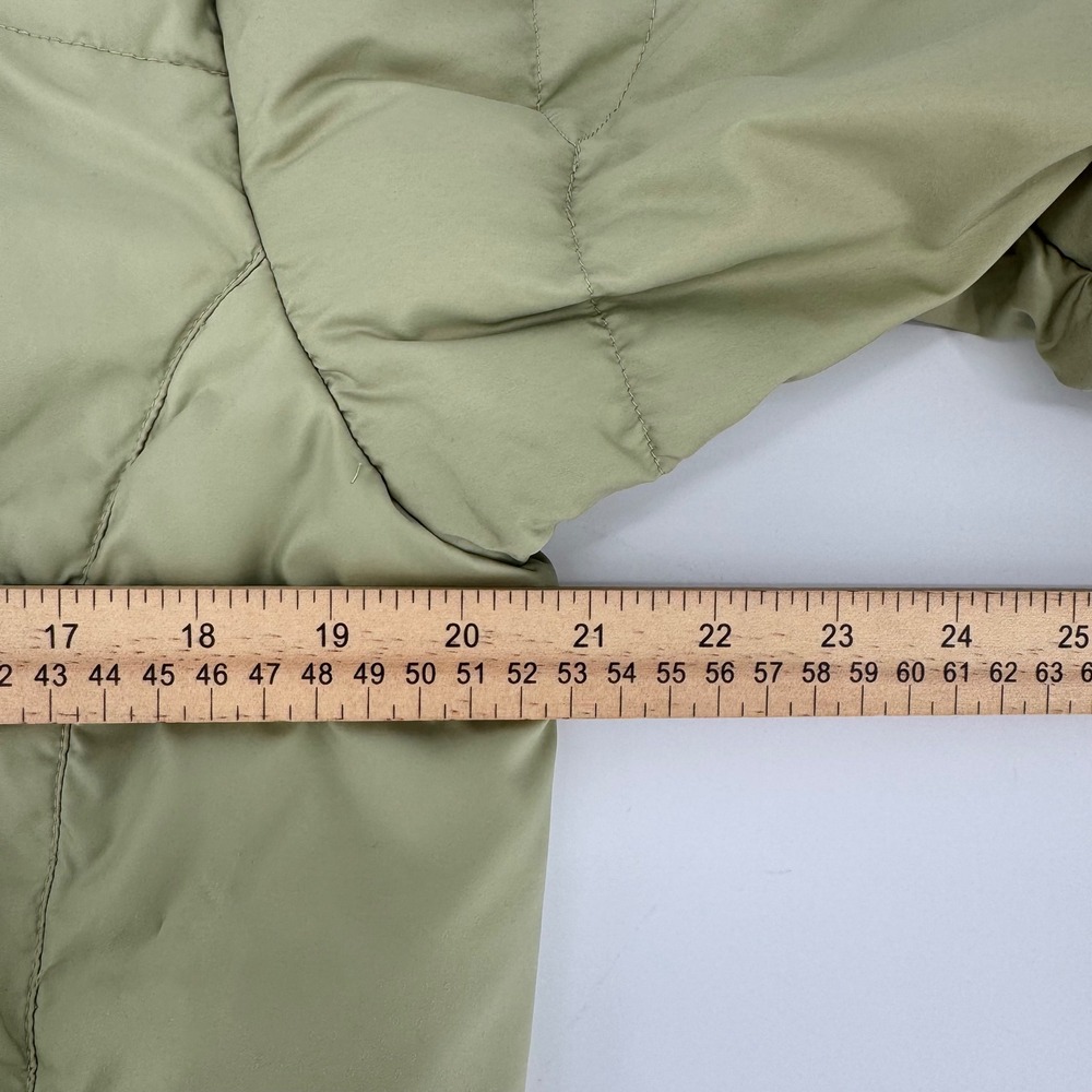 The North Face 550 Down Puffer Jacket Womens Medium Sage Green ALZ8 Full Zip - Picture 8 of 8